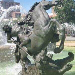 Bronze Sculptures of J C Nichols Water Fountain 