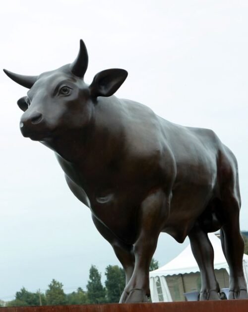 Solid Bronze Bull Lifesize Sculpture