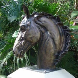 Bronze Horse Head Sculpture