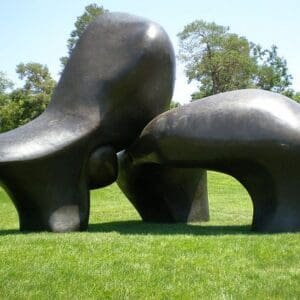 Henry Moore Sheep Piece Bronze Sculpture