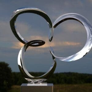 Contemporary Art Stainless Steel Sculpture Abstract Loop Statue