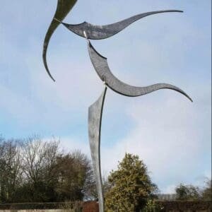  Abstract Stainless Steel Kinetic Wind Sculpture