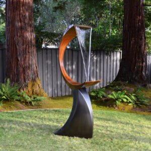 Garden Art Stainless Steel Sculpture Water Fountain