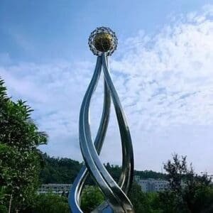 Modern Stainless Steel Landscape Park Sculpture