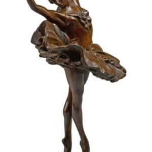 Bronze Figure Sculpture Of Dancing Female Ballerina