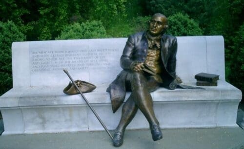 Statue of US Founding Father George Mason Sculpture Memorial