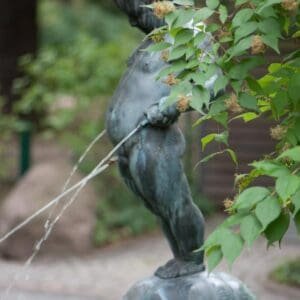 Bronze Fountain Sculpture Naked Little Boy Urinating