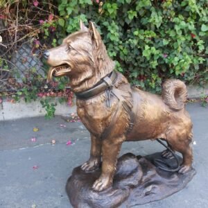 Indoors And Outdoors Bronze Statue Of Dog