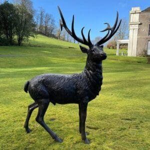 Wildlife Animal Life-Size Bronze Statue Stag