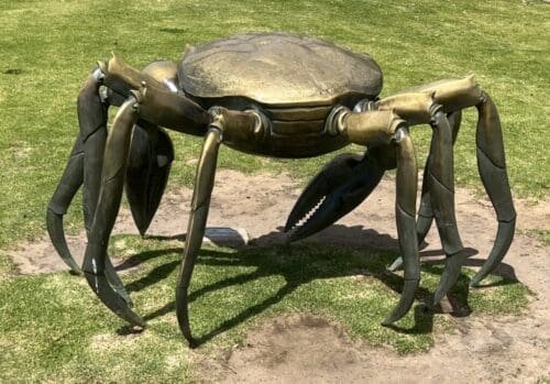 Outdoor Decor Large Bronze Crab Garden Sculpture