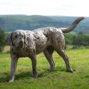 Bronze Statues Walking St Bernard Sculpture