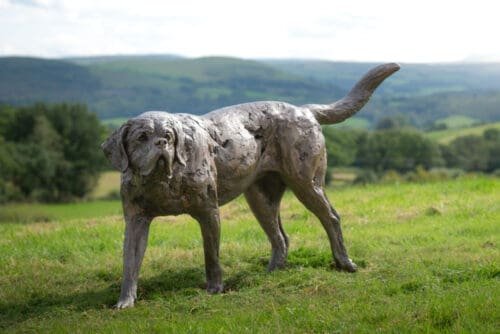 Bronze Statues Walking St Bernard Sculpture