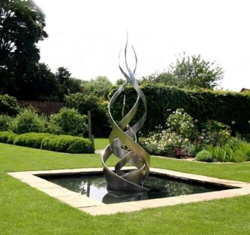 Landscape Decoration Large Stainless Steel Fire Shape Sculpture