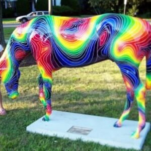 Vivid Coloful Fiberglass Sculpture Resin Statue