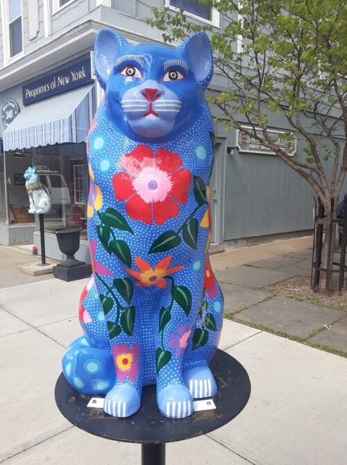 Large Size Outdoor Decoration Fiberglass Cat Statue